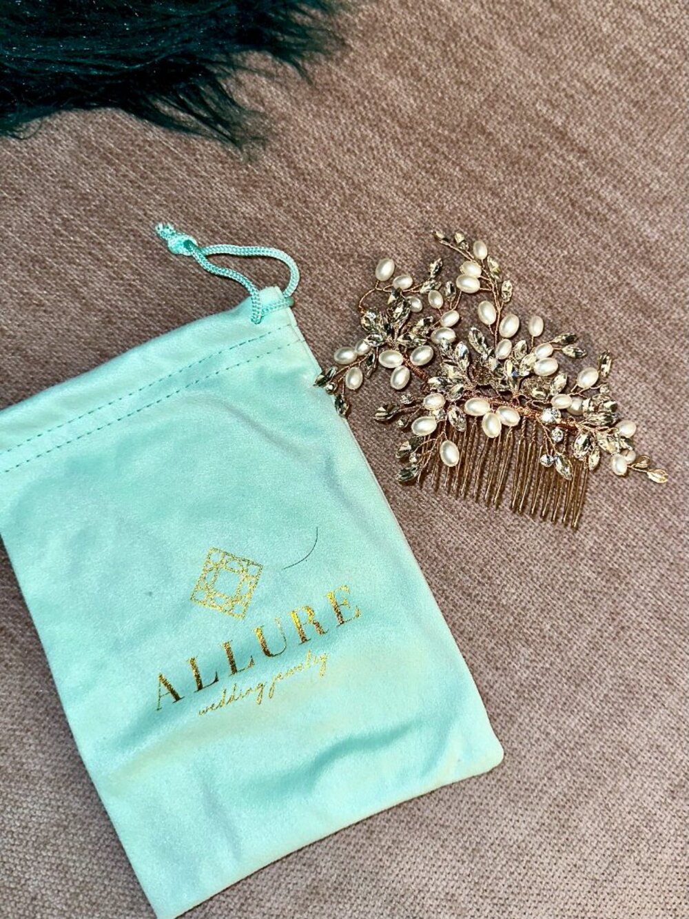 Allure Crystal and Pearl Hair Comb